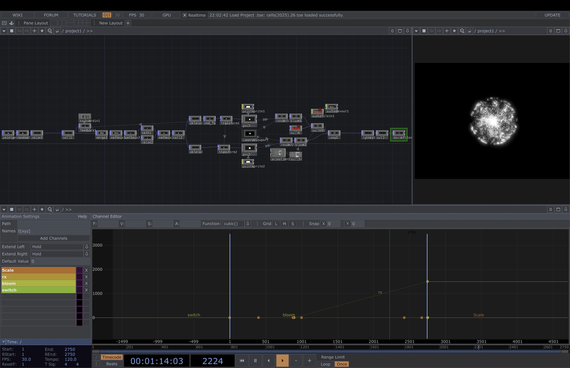 TouchDesigner — 細胞粒子模組